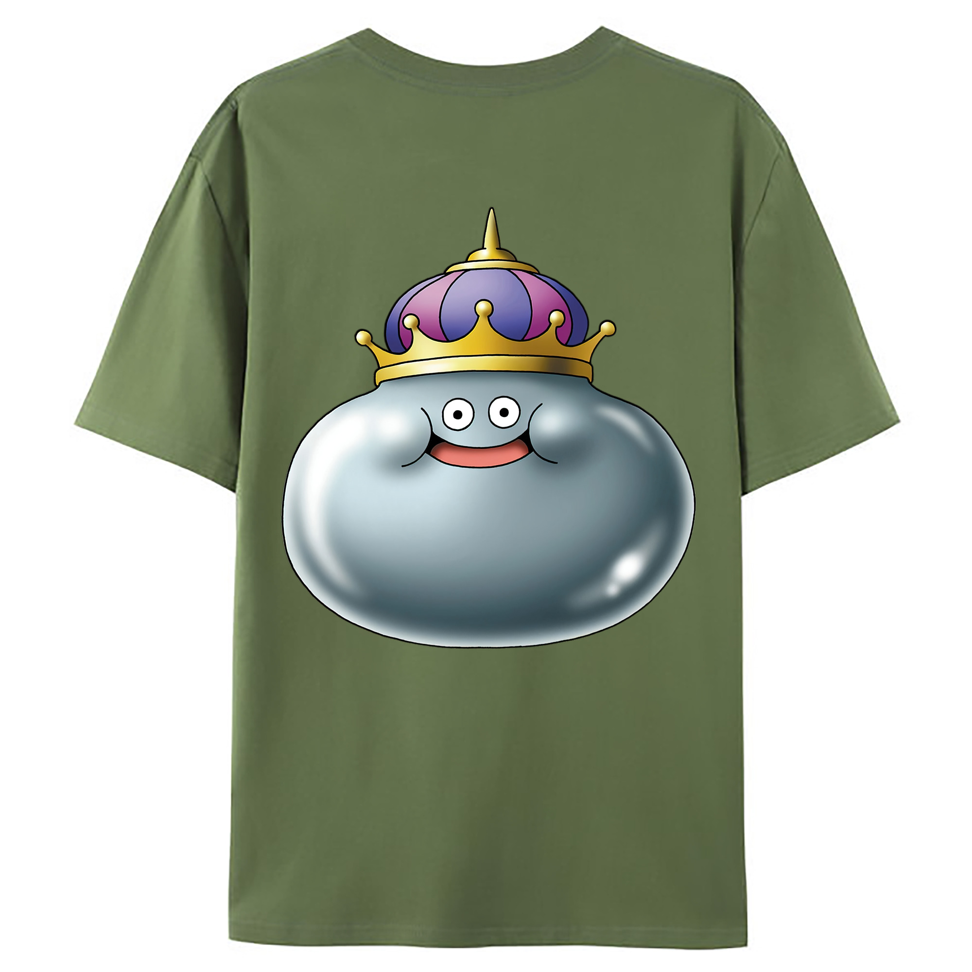 （画像用） ドラゴンクエスト Doragon Kuesuto Dragon Quest 綿100％ メンズ半袖Tシャツ（バックプリント） 通気性